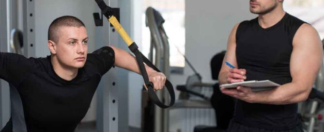 High School Student working with Personal Trainer