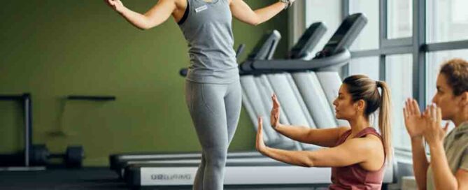 Personal Trainer explaining the profession to trainees.